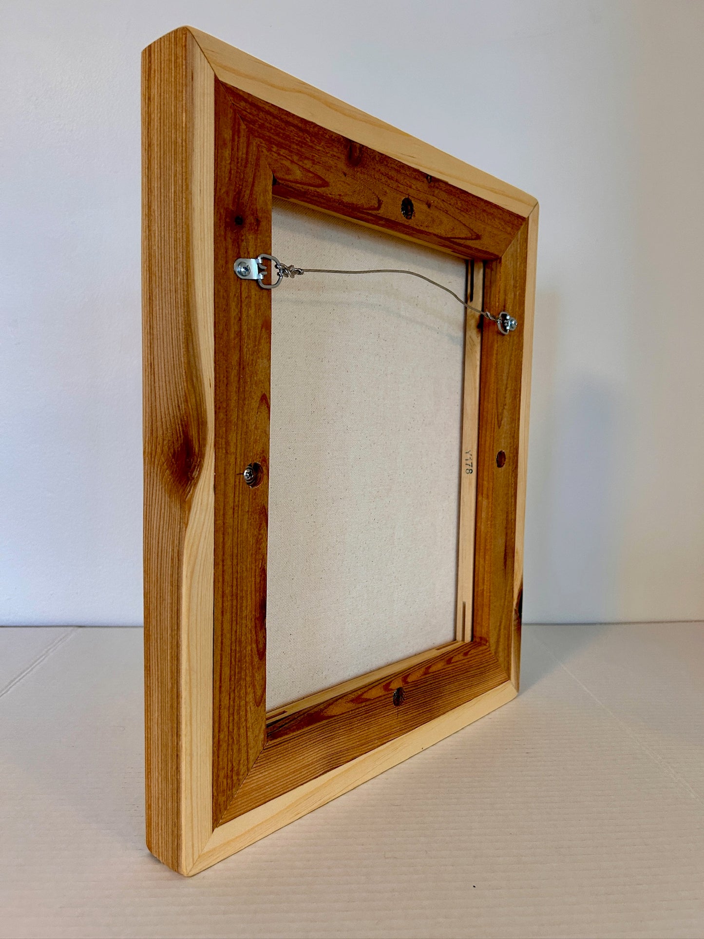 Circles in a Rectangle 11" x 14" in Handmade Solid Pine Frame