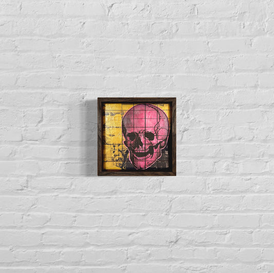 Bone Broke 10" x 10" in Handmade Oak Frame