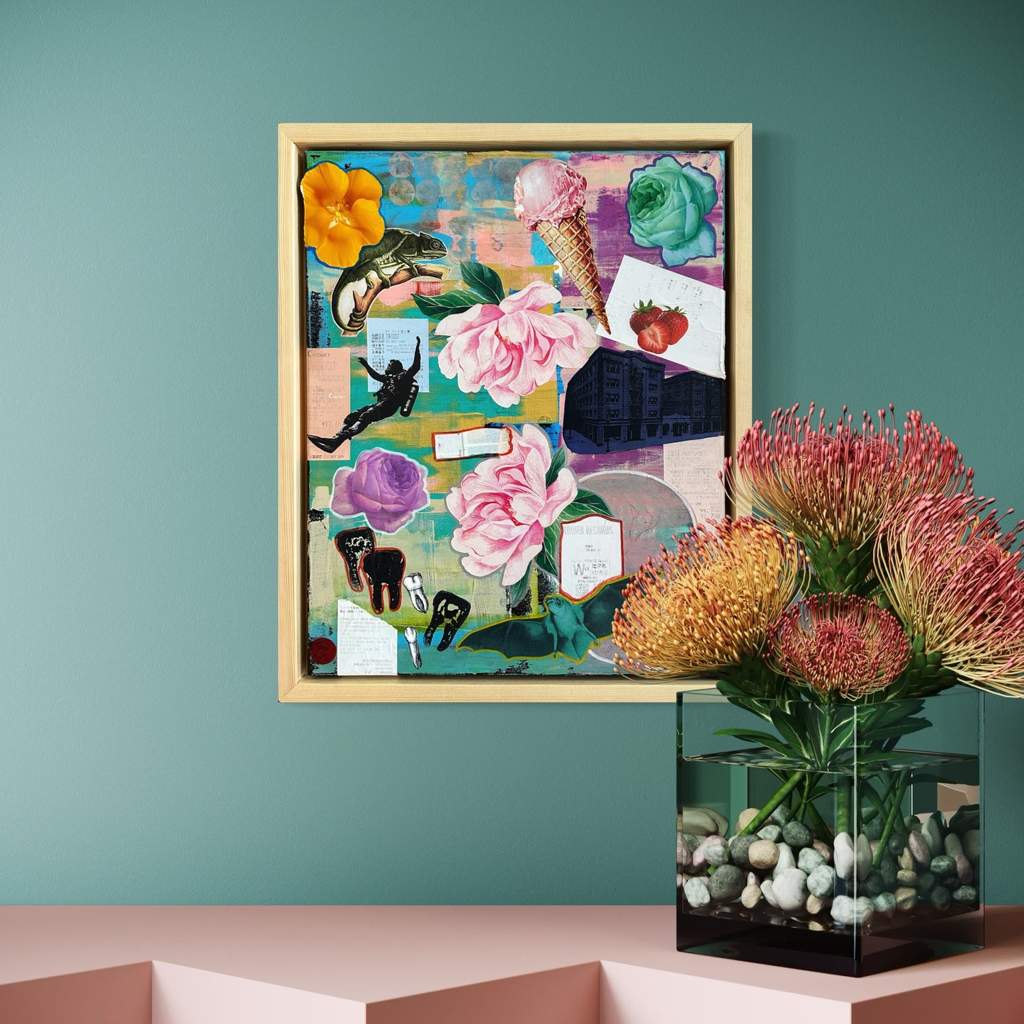 On the Grid - 16" x 20" // Framed: 18" x 22"