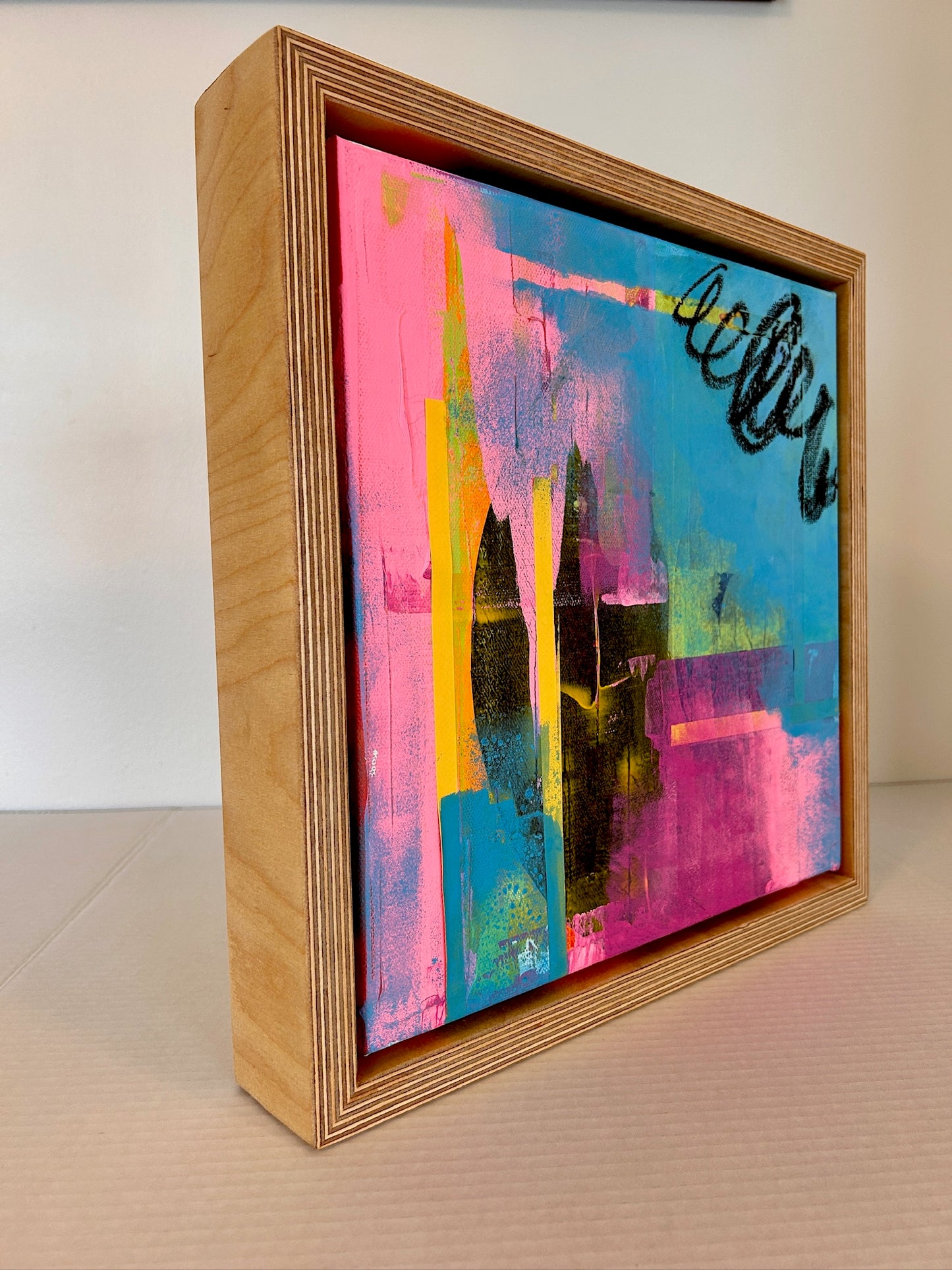 Paintball in Palmdale - 12" x 12" in Handmade Birch Frame