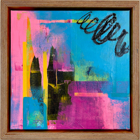Paintball in Palmdale - 12" x 12" in Handmade Birch Frame