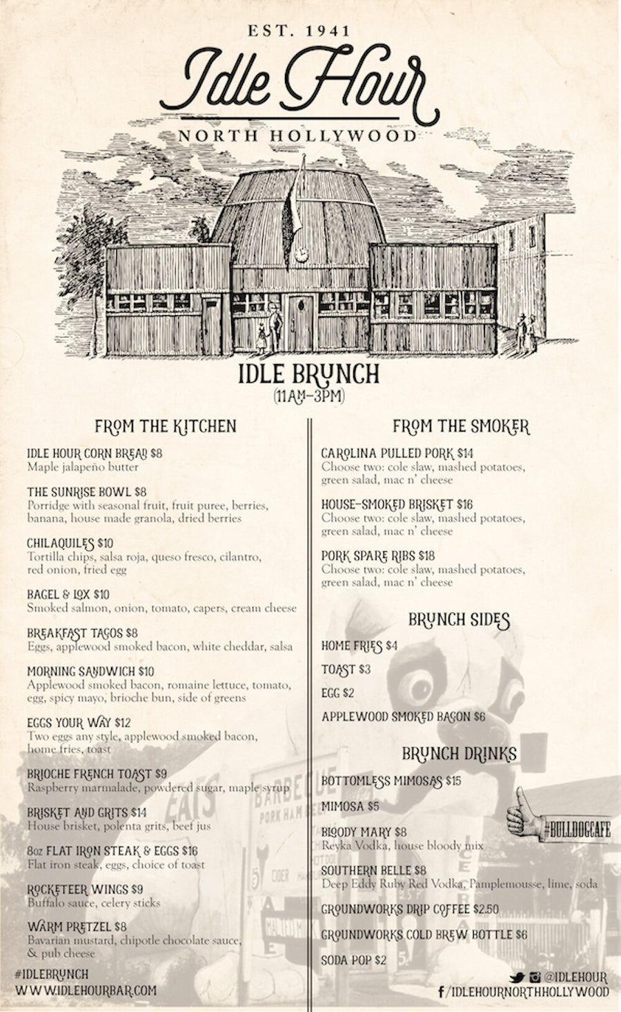Menu design by Jenson Nelson, 1