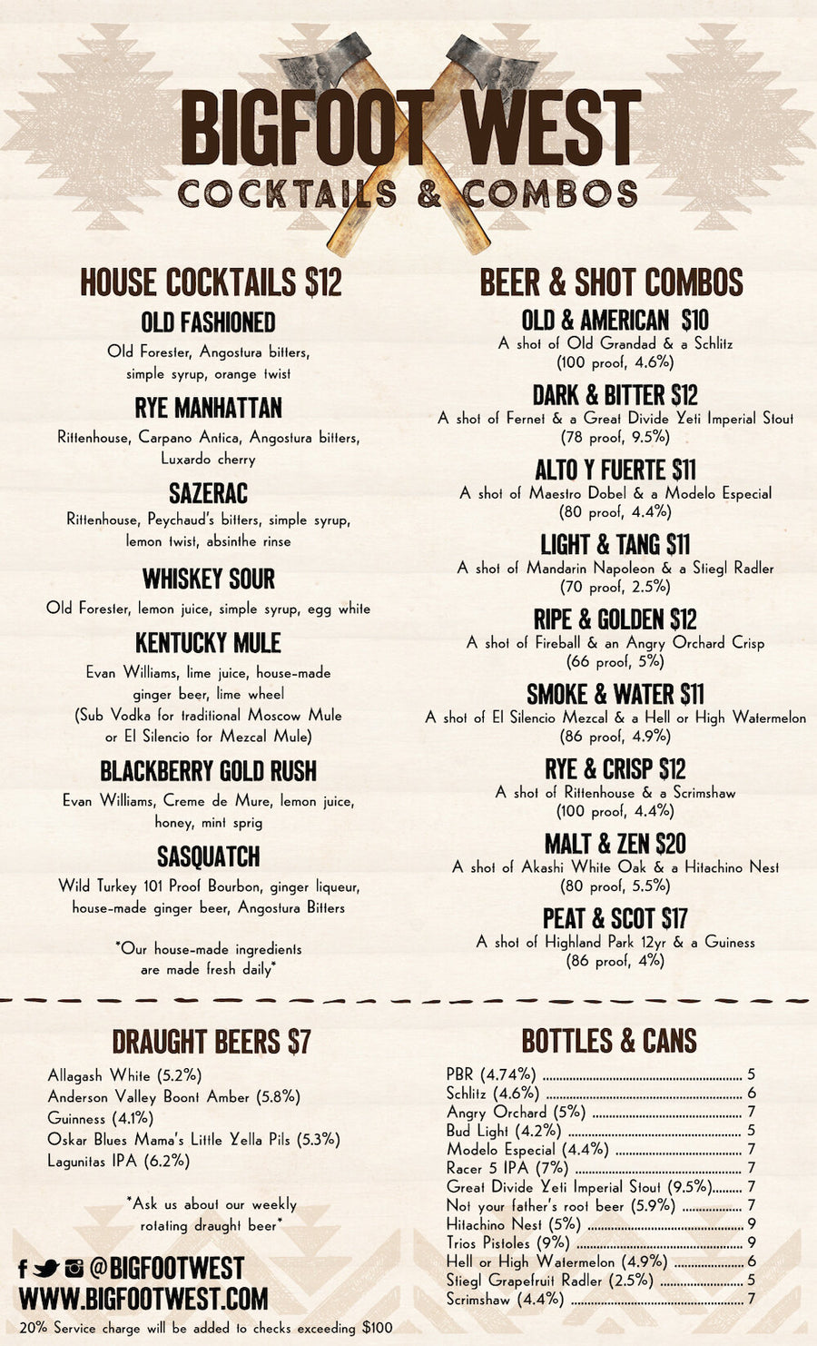 Menu design by Jenson Nelson, 2